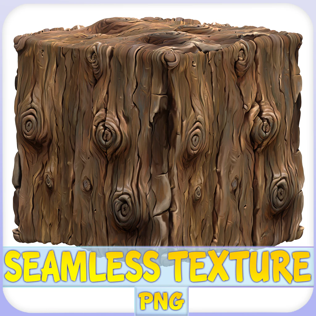 Stylized Bark Seamless Texture CG Textures .c4d .max .obj .3ds .fbx .stl .blend 