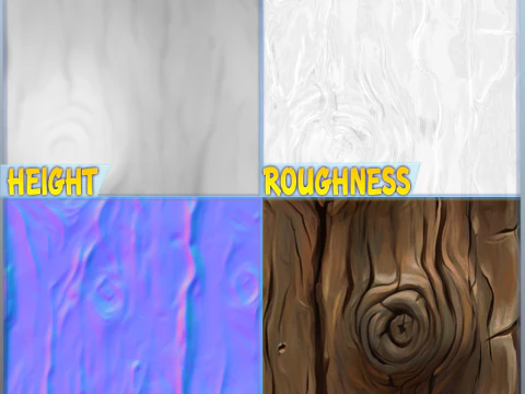 Stylized Bark Seamless Texture CG Textures