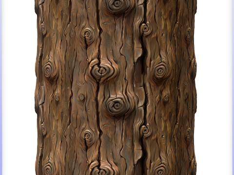Stylized Bark Seamless Texture CG 텍스쳐