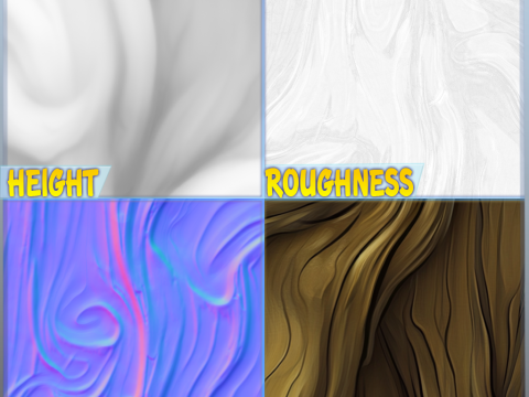 Stylized Bark Seamless Texture CG テクスチャ