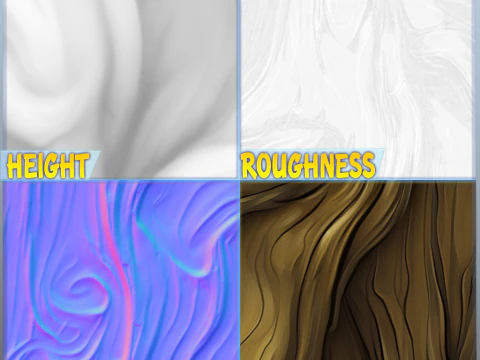 Stylized Bark Seamless Texture CG Textures