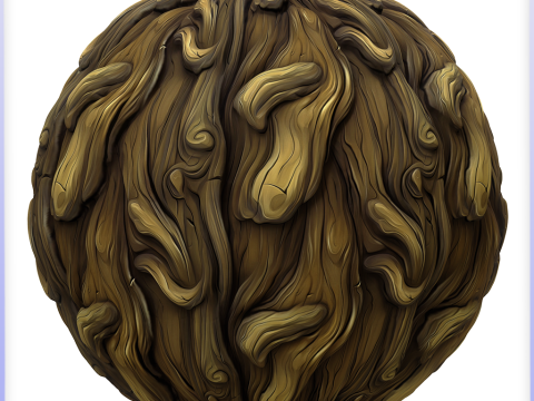 Stylized Bark Seamless Texture CG テクスチャ