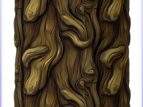 Stylized Bark Seamless Texture CG テクスチャ
