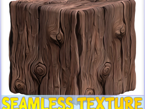 Stylized Bark Seamless Texture Tekstur CG