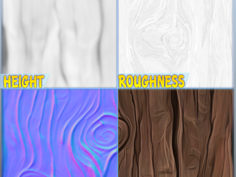 Stylized Bark Seamless Texture CG Текстуры