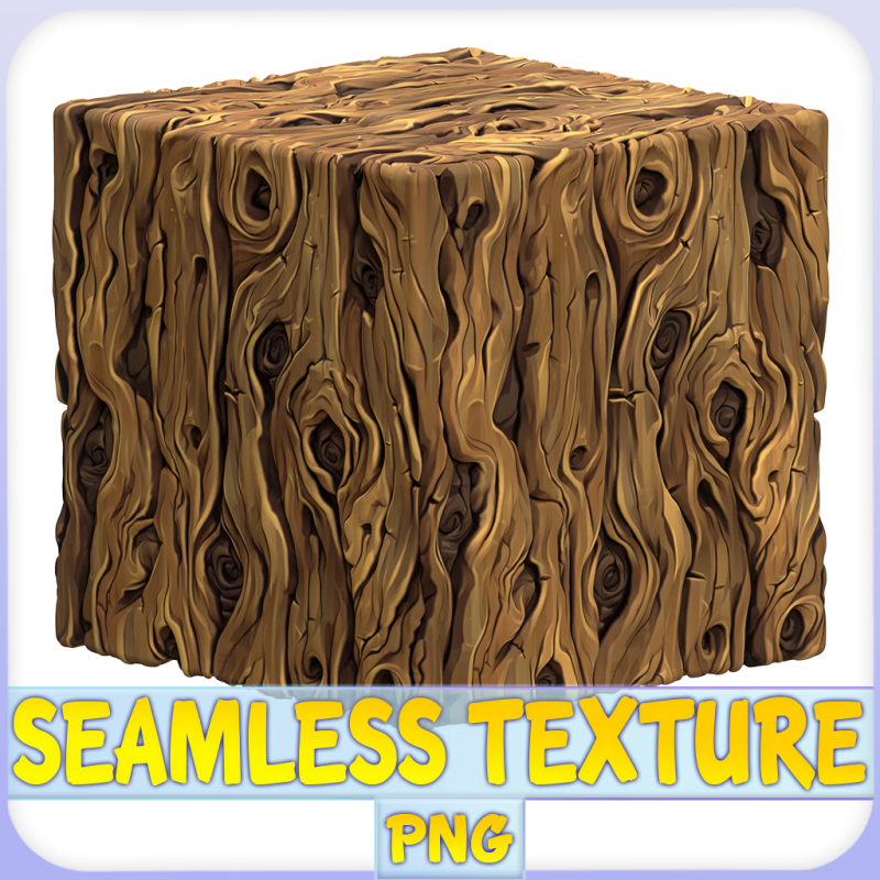 Stylized Bark Seamless Texture CG Текстуры .c4d .max .obj .3ds .fbx .stl .blend 