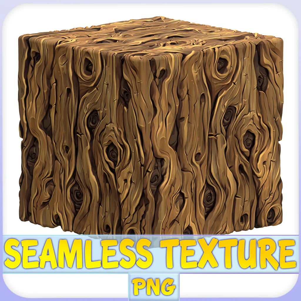 Stylized Bark Seamless Texture CG Textures .c4d .max .obj .3ds .fbx .stl .blend