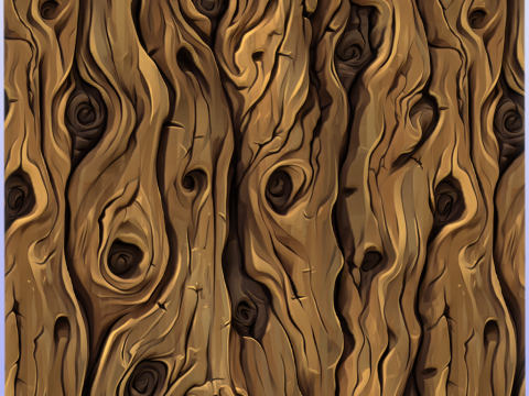 Stylized Bark Seamless Texture CG Текстуры
