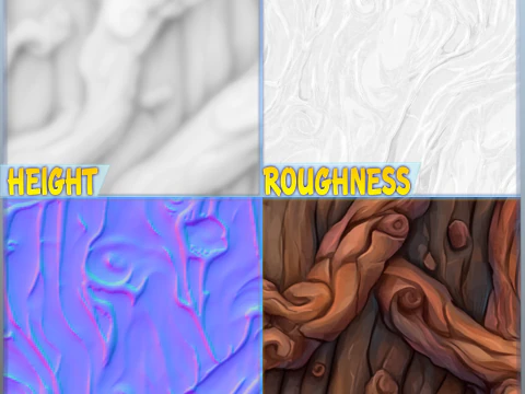 Stylized Bark Seamless Texture CG Textures