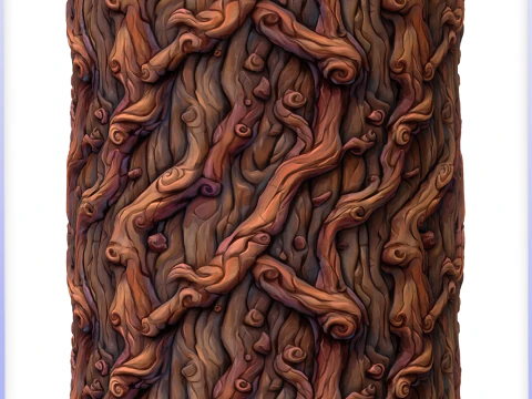 Stylized Bark Seamless Texture CG Textures