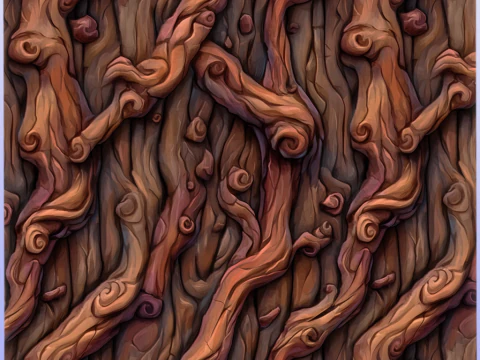 Stylized Bark Seamless Texture CG Textures