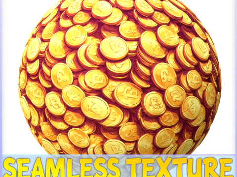 Tekstur Mulus Koin Emas Bergaya Tekstur CG