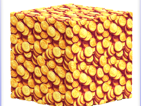 Stylized Gold Coin Seamless Texture CG टेक्स्चर्स