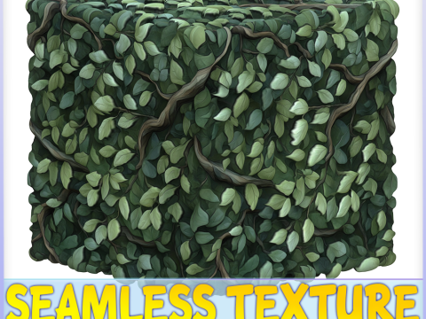Stylized Foliage Seamless Texture CG 텍스쳐