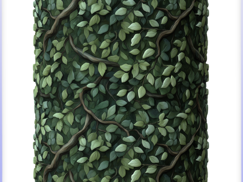 Stylized Foliage Seamless Texture CG 텍스쳐