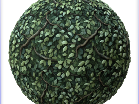 Stylized Foliage Seamless Texture CG 텍스쳐