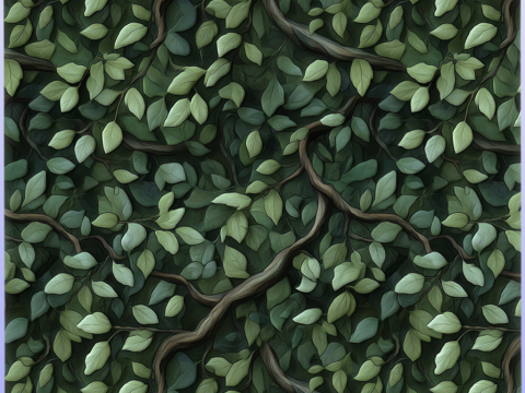 Stylized Foliage Seamless Texture CG 텍스쳐