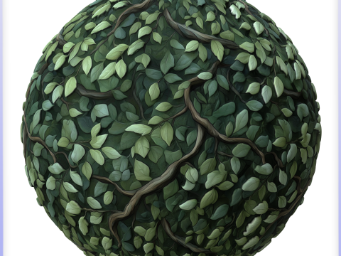 Stylized Foliage Seamless Texture CG 텍스쳐