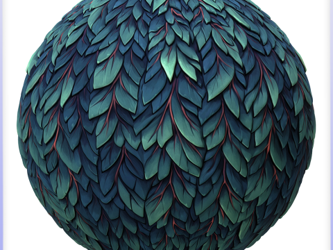 Stylized Foliage Seamless Texture Tekstur CG