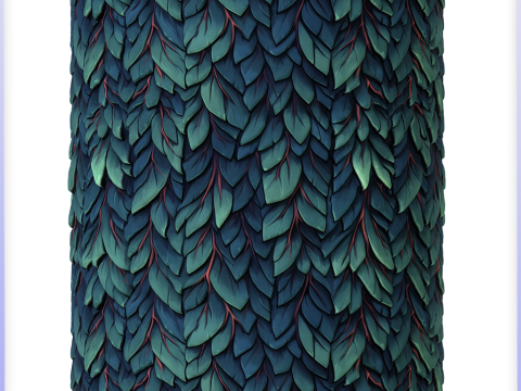 Stylized Foliage Seamless Texture Tekstur CG