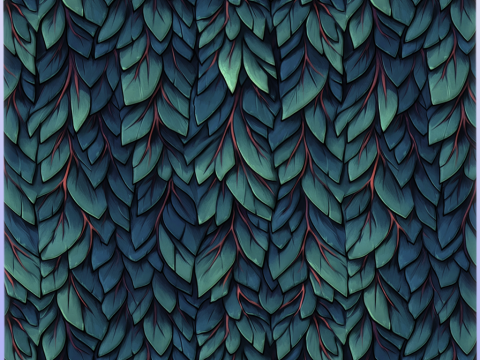 Stylized Foliage Seamless Texture Tekstur CG