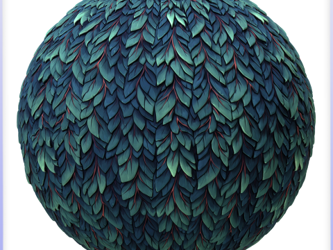 Stylized Foliage Seamless Texture Tekstur CG
