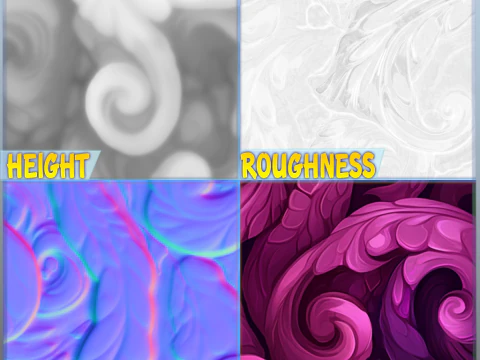 Stylized Foliage Seamless Texture CG Textures