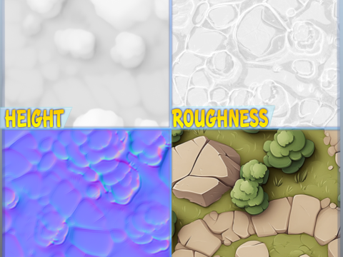 Stylized Ground Seamless Texture CG Textures