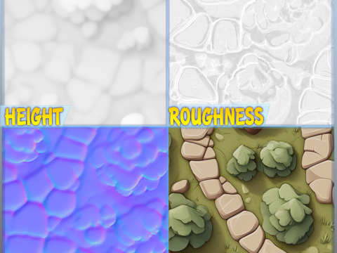 Stylized Ground Seamless Texture Tekstur CG