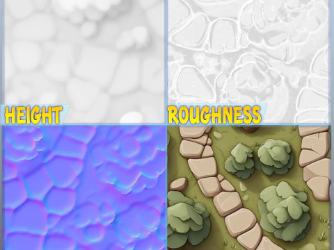 Stylized Ground Seamless Texture CG Textures