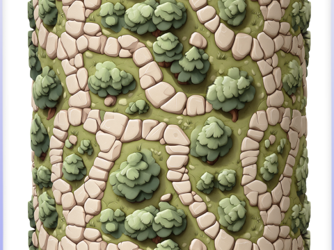 Stylized Ground Seamless Texture Tekstur CG