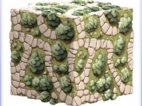 Stylized Ground Seamless Texture Tekstur CG