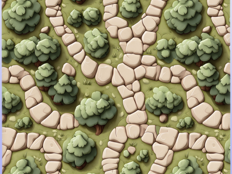Stylized Ground Seamless Texture Tekstur CG