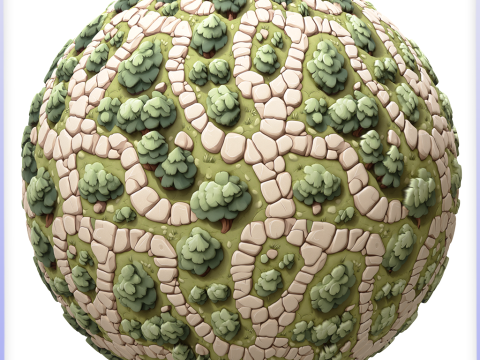Stylized Ground Seamless Texture Tekstur CG