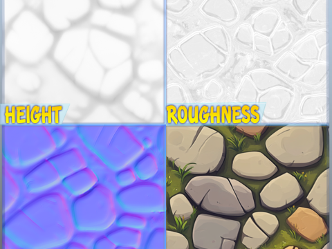 Stylized Ground Seamless Texture Texturas CG