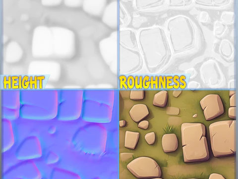 Stylized Ground Seamless Texture CG Textures