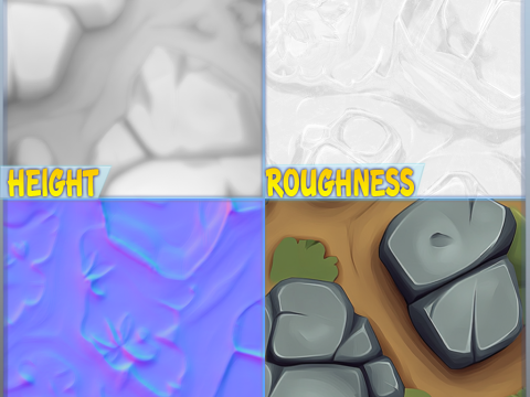 Stylized Ground Seamless Texture CG 텍스쳐