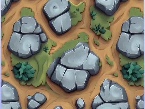 Stylized Ground Seamless Texture CG 텍스쳐
