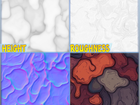 Stylized Lava Seamless Texture CG Textures