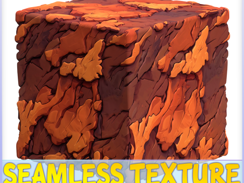 Stylized Lava Seamless Texture CG Texturen