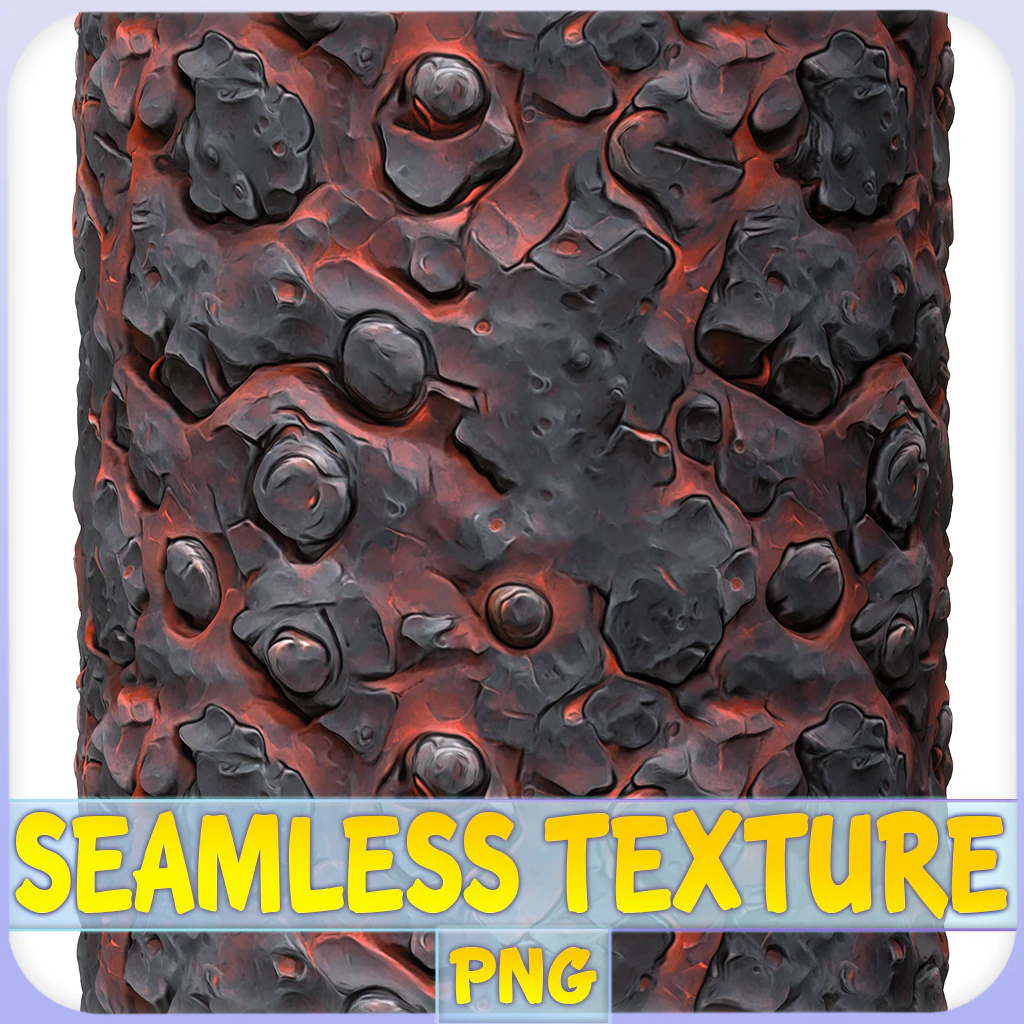 Stylized Lava Seamless Texture CG Textures .c4d .max .obj .3ds .fbx .stl .blend 