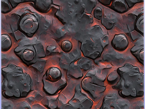 Stylized Lava Seamless Texture CG Textures