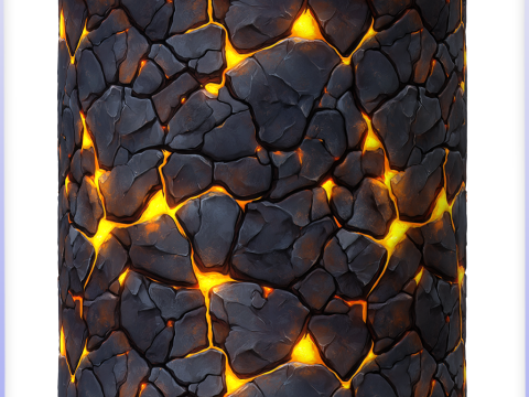 Stylized Lava Seamless Texture CG Текстури