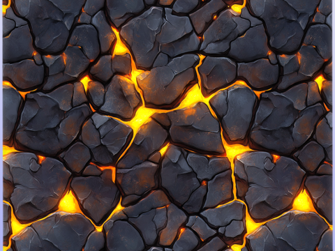 Stylized Lava Seamless Texture CG Текстури