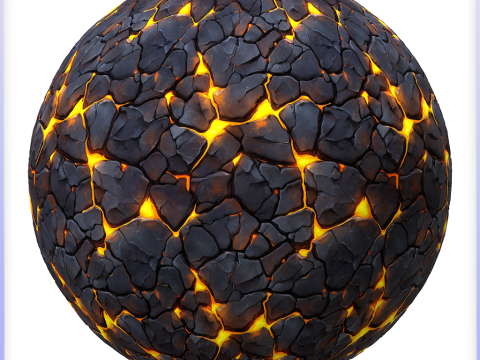 Stylized Lava Seamless Texture CG Текстури