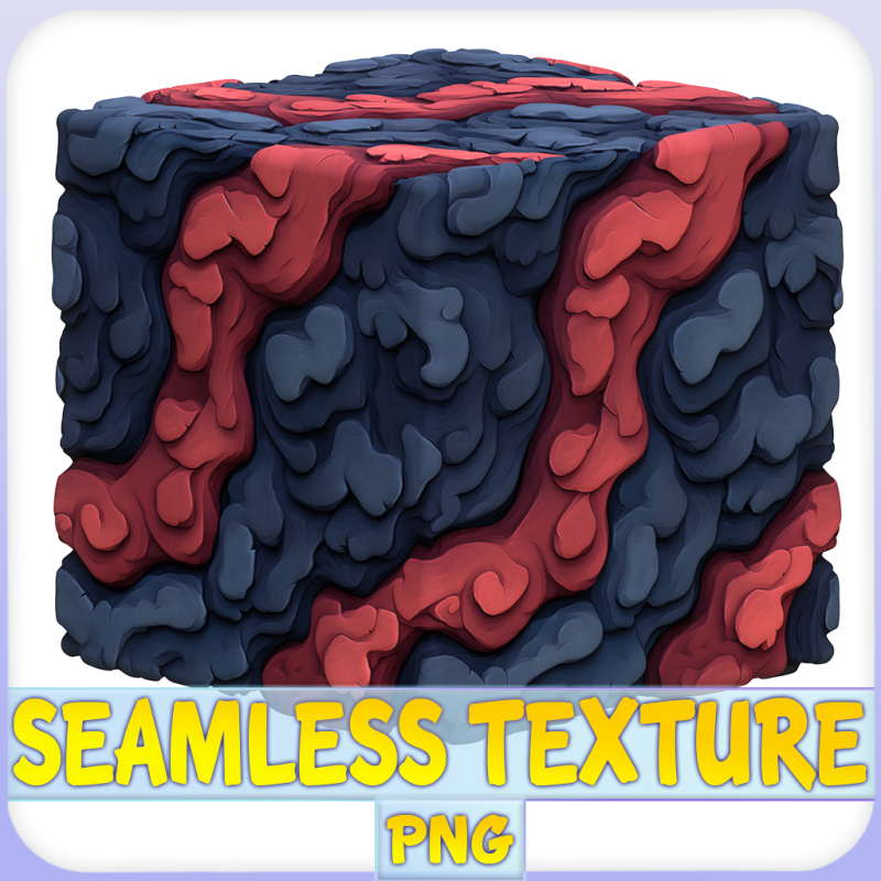 Stylized Lava Seamless Texture Texturas CG .c4d .max .obj .3ds .fbx .stl .blend 