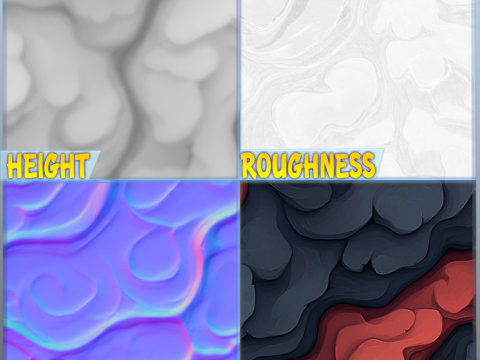 Stylized Lava Seamless Texture Texturas CG