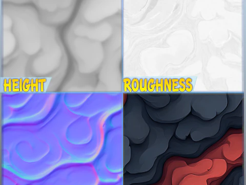 Struttura senza giunte stilizzata della lava CG Textures