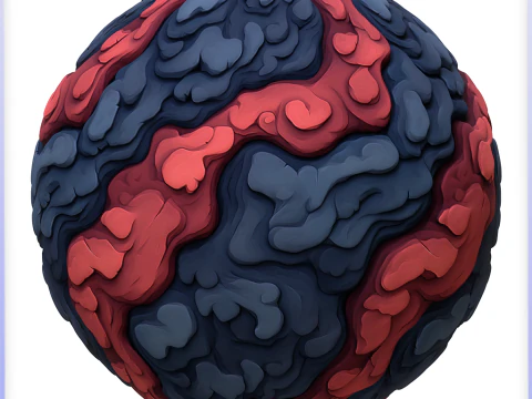 Struttura senza giunte stilizzata della lava CG Textures