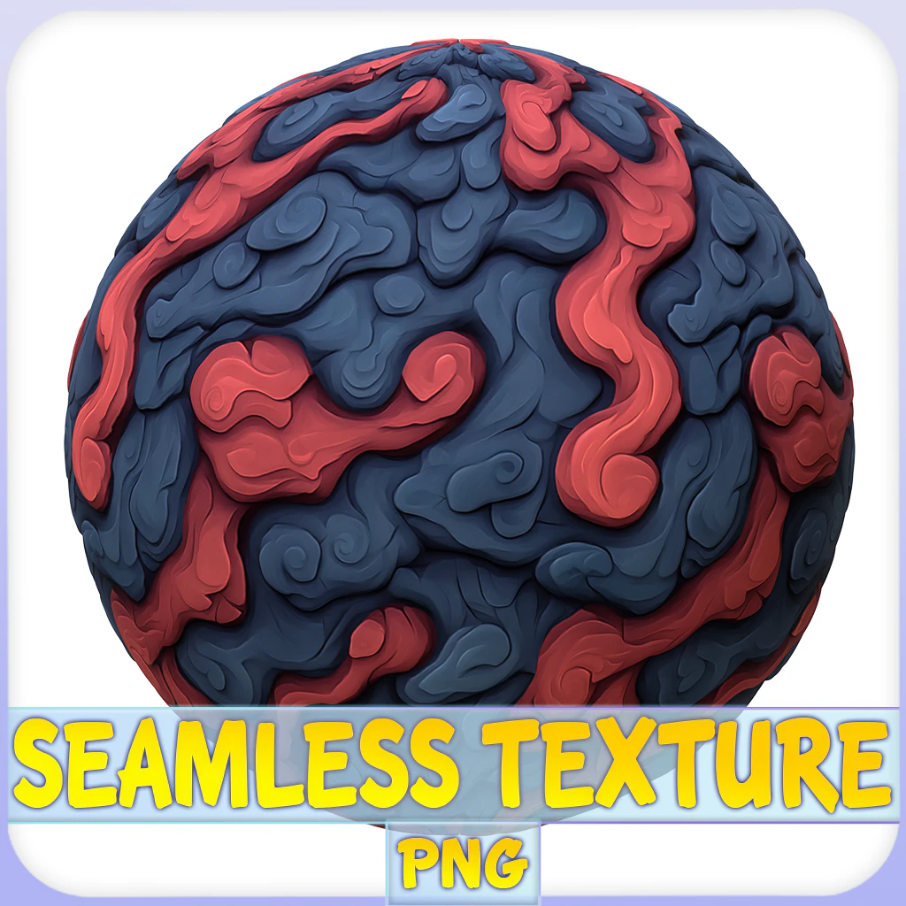 Stylized Lava Seamless Texture CG Textures .c4d .max .obj .3ds .fbx .stl .blend 